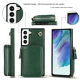 thumbnail image 5 of Samsung Galaxy S22 Crossbody Wallet Case, Zipper Pocket Phone Case Cross Body Strap with RFID Blocking Carring Bag Credit Card Premium Leather For Samsung Galaxy S22, Darkgreen, 5 of 9