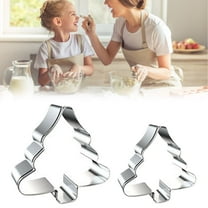 CurioCo Christmas Tree Cookie Cutter Set - Stainless Steel Holiday Baking Tools with Recipe Booklet, DIY Christmas Gift & Decorating Kit