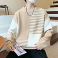thumbnail image 5 of YLSDY Cable Knit Sweater Men Winter Warm Thicken Knitted Sweatshirts Plus Size Ribbed Pullover Tops Knitwear Textured Sweater Khaki XL, 5 of 9