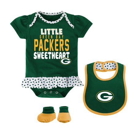 UPC 009311000365 product image for Green Bay Packers Little Sweet Infant Girls Creeper Set | upcitemdb.com