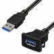 thumbnail image 2 of Cable USB 3,0 de un solo puerto cuadrado de 1 metro, resistente al agua, tipo bayoneta, para tablero de instrumentos de automóviles, barcos y motocicletas, 2 of 4