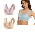 thumbnail image 2 of Sngxgn Women's Comfort Wireless, Seamless Cooling T-Shirt Bra(Light Blue,XXXL), 2 of 3