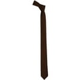 thumbnail image 3 of Skinny Brown Ties by K. Alexander 2 Inch Solid Mens Neckties, 3 of 4