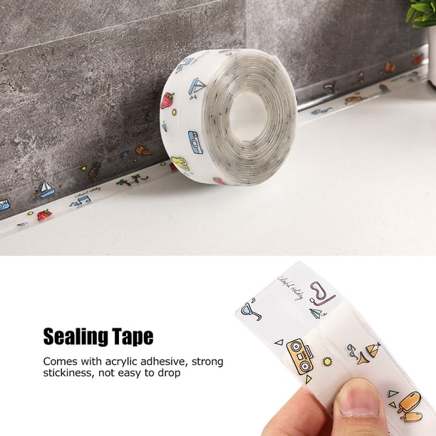 Cinta Adhesiva de Sellado de PVC Transparente Para Cocina, Hermosa Pegatina de Costura para Sumenstros Impermebles