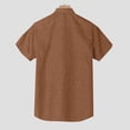 thumbnail image 5 of Mlzmgr Mens Linen Shirts Button down Casual Lightweight Summer Beach T Shirts Short Sleeve Tops, 5 of 8