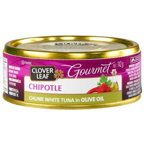 Thon blanc en morceaux chipotle dans l’huile d’olive Gourmet de CLOVER LEAF® 142 g