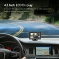 thumbnail image 2 of EEEkit Backup Camera and Monitor Kit, Waterproof HD Night Vision Reverse Cam with 7 IR LED Lights, 4.3" Display Monitor for Car, Universal for Vehicle, SUV, Van, Camper, 2 of 9