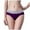 Dark Purple, variant on Women High Waist Cotton Knickers Ladies Panties Full Coverage Briefs Underpants Plus Size Multicolor
