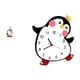 thumbnail image 5 of Figura decorativa de pingüino en resina, ideal para dormitorio, oficina, tienda o estantería. También sirve como reloj de pared de madera, pieza colec, 5 of 8