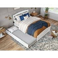 thumbnail image 3 of AFI Warren Queen Wood Platform Bed with Headboard Footboard & Twin-XL Trundle, White, 3 of 15