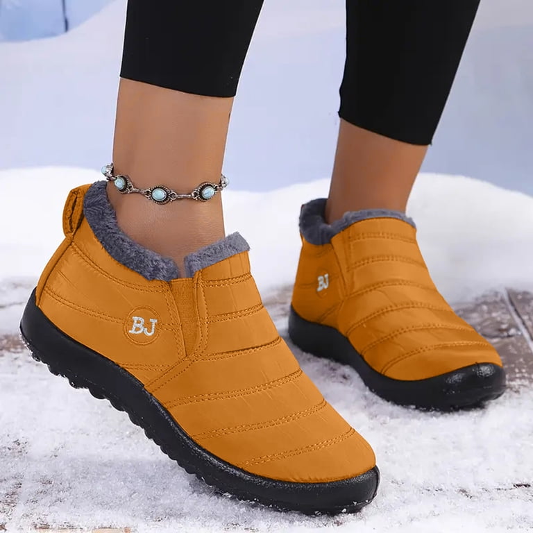 Mens Winter Snow Boots Water Resistant Warm Fur Lined Anti Slip Work Ankle Amazon.com | SHULOOK Men main image 2