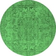 thumbnail image 1 of Ahgly Company Indoor Round Oriental Emerald Green Industrial Area Rugs, 8' Round, 1 of 4