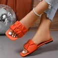 thumbnail image 7 of Women's Summer Cute Flat Sandals Dress Slide Sandals Square Toe Wedding Shoes Vacation Trendy Sandals 2026, 7 of 7