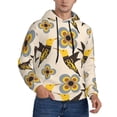 thumbnail image 2 of Sigee Yellow Flowers Hummingbird for Men's Pullover Hoodie Sweatshirts Adult Casual Long Sleeve Sweatshirts ,Sizes S-4XL-Medium, 2 of 7