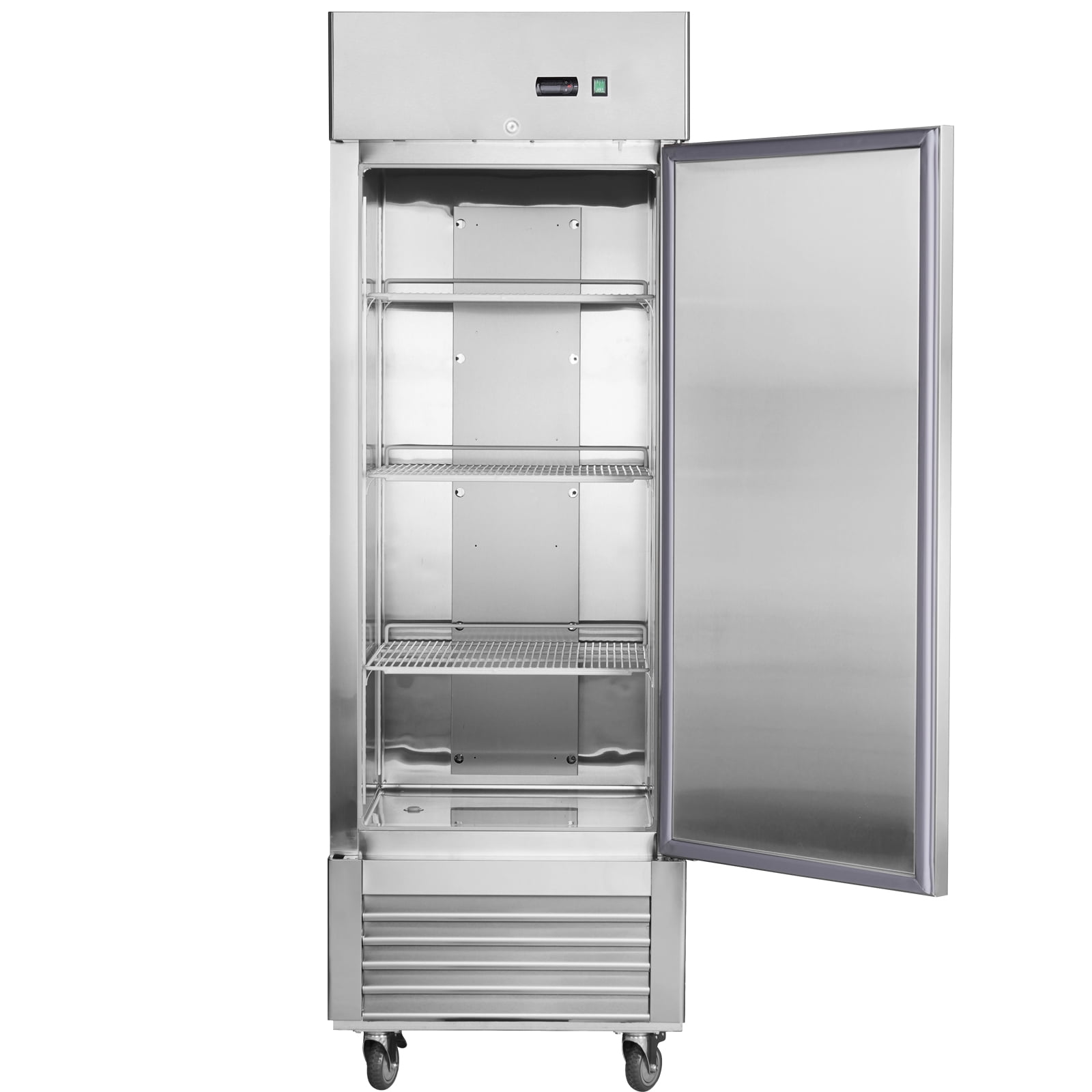 Camellia River 27" Solid Door Commercial Freezer, Reach-In Stainless Steel Freezer for Professional Kitchens
