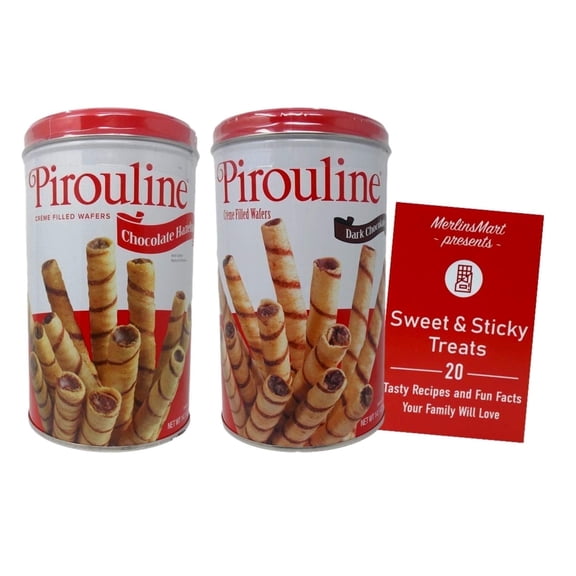 Creme Filled Wafer Cookies Crispy Baked 2 Flavors (1) Each: Chocolate Hazelnut, Dark Chocolate (14.1 Ounces)   MerlinsMart Zine | Pirouline