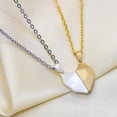thumbnail image 3 of Collares con colgante de dos almas y un corazón para pareja, collar con imán creativo de piedra de los deseos para parejas, collar con diseño de corazón de oro plateado, 3 of 5