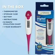 Veridian 60-Second Basal Digital Thermometer | Natural Family Planning Aid | Results to 1/100 Degree