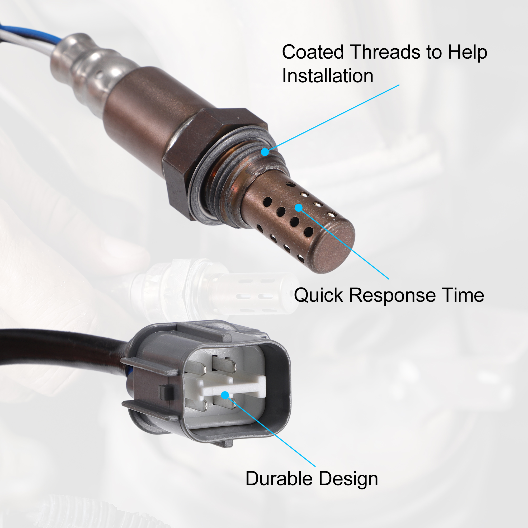 Unique Bargains 2Pcs Downstream Oxygen Sensor for Acura MDX 2003-2006