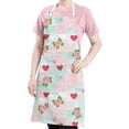 thumbnail image 5 of Pioneer Flower Floral Print Pattern Apron for Women and Men, Cotton Linen Waterproof with Pockets, Adjustable, 33x27 Inch for Kitchen, Gardening, BBQ, Salon, 5 of 6