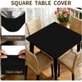 thumbnail image 3 of Square Fitted Table Cover with Elastic Edge Design Table Cover Waterproof Stain-Resistant Wipeable Table Cloth for Kitchen Dining Picnic Patio Outdoor Party, 3 of 9