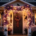 thumbnail image 4 of Halloween Glowing Rattan Vine, 70.8 inch Artificial Garland with 70.8 inch Battery-Operated String Lights for Fireplace, Stair Railing, Wall, Door, Window, Entryway or Spooky Party Decor, 4 of 9