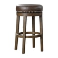 thumbnail image 2 of Lexicon Whitby 30.5 Inch Pub Height Round Swivel Seat Bar Stool, Brown (2 Pack), 2 of 3