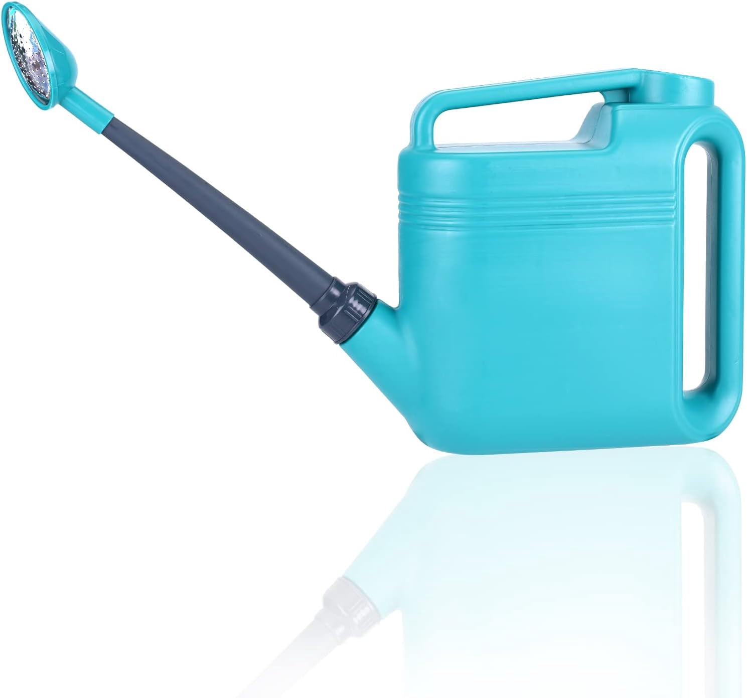 1.5 Gallon Watering Can for Outdoor & Indoor Plants, Large Garden Watering Pot with Lightweight and 5.5L Capacity, Plastic Watering Can with Long Spout and Metal Removable Sprinkler Head, Blue