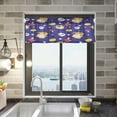 thumbnail image 2 of Watercolor Gnome Halloween Curtain Valance for Kitchen Windows/Bathroom/Living Room/Bedroom Blackout, Rod Pocket Valance Small Window Treatment Decor, 54" W x 18" L, 2 of 6