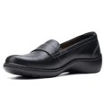 thumbnail image 4 of Mocasín Plano para Mujer Clarks Cora Daisy en Cuero Negro Tostado Talla 6.5 Extra Ancho, 4 of 6