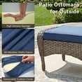 thumbnail image 6 of Unnifurnzi Patio Ottoman Set of 2-All Weather Wicker Outdoor Footstool with Removable Cushions Outdoor Olefin Fabric Outdoor Foot Rest for Deck Porch Balcony Garden-Gray/Blue, 6 of 7