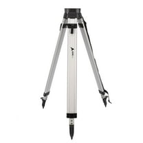 AdirPro Universal Survey Tripod – Laser Level Tripod – Transit Level Tripod - Quick Clamp - Heavy Duty Contractor Tripod 5/8” x 11” Thread (Black Aluminum)