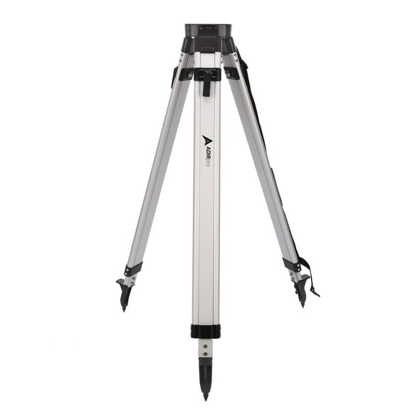 AdirPro Universal Survey Tripod – Laser Level Tripod – Transit Level Tripod - Quick Clamp - Heavy Duty Contractor Tripod 5/8” x 11” Thread (Black Aluminum)