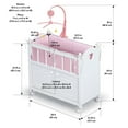 thumbnail image 6 of Cabinet Doll Crib with Gingham Bedding and Free Personalization Kit - White/Pink, 6 of 12