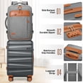 thumbnail image 4 of UKEIN Carry On Luggage 20 Inch Hardside Suitcase with YKK Zippers TSA Lock and Spinner Wheels Luggage Sets with Travel Backpack 3 Packing Cubes for Men Women, 4 of 8
