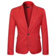 thumbnail image 1 of Mens Solid Color Slim Fit Business Casual Blazer, 1 of 4