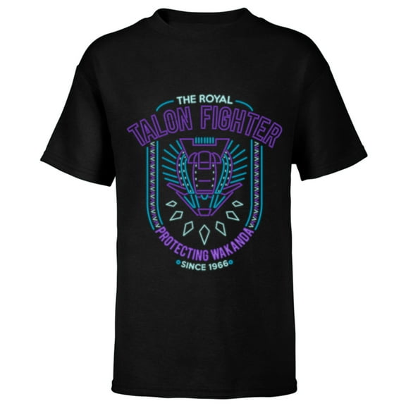 Marvel Black Panther Royal Talon Fighter Wakanda - Short Sleeve T-Shirt for Kids - Customized-Black
