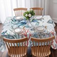 thumbnail image 3 of Ocean Crab Table Cloth Waterproof Tablecloths, Summer Coastal Coral Flower Shells Tablecloth Dining Table Cover for Kitchen Party Tabletop Outdoor, Rectangle Tablecloth 60x84 Inch, 3 of 9