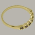 thumbnail image 5 of LBG British Made 14k Yellow Gold Natural Amethyst Womens Promise Ring - 33 size options - Size 6, 5 of 9