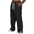 thumbnail image 6 of Mens Sweatpants Fashion Casual Solid Color Loose Winter Drawstring Pockets Pants Sweatpant Soft and Comfortable, 6 of 7