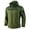 Army Green, variant on Tactical Jacket for Men Long Sleeve Waterproof Hooded Jacket Big and Tall Zip Up Winter Coats Hiking Camo Warm Mens Windbreaker with Pockets, Gray XL
