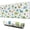 White Dinosaurs Eggs, variant on Long Mouse Pads for Desk,White Dinosaurs Flowers Pattern Desk Mats on Top Of Desks, Desk Mouse Pad Extra Large with 3mm Non-Slip Base and Stitched Edge for Gaming,Office,Work,Home 31.5"x11.8"