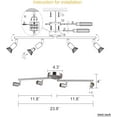 thumbnail image 6 of 4-Light Adjustable Dimmable Track Lighting Kit with Flexible Foldable Arms - Satin Nickel Fixture for Kitchen, Hallway, and Bedroom (GU10 Base Bulbs Not Included), 6 of 7