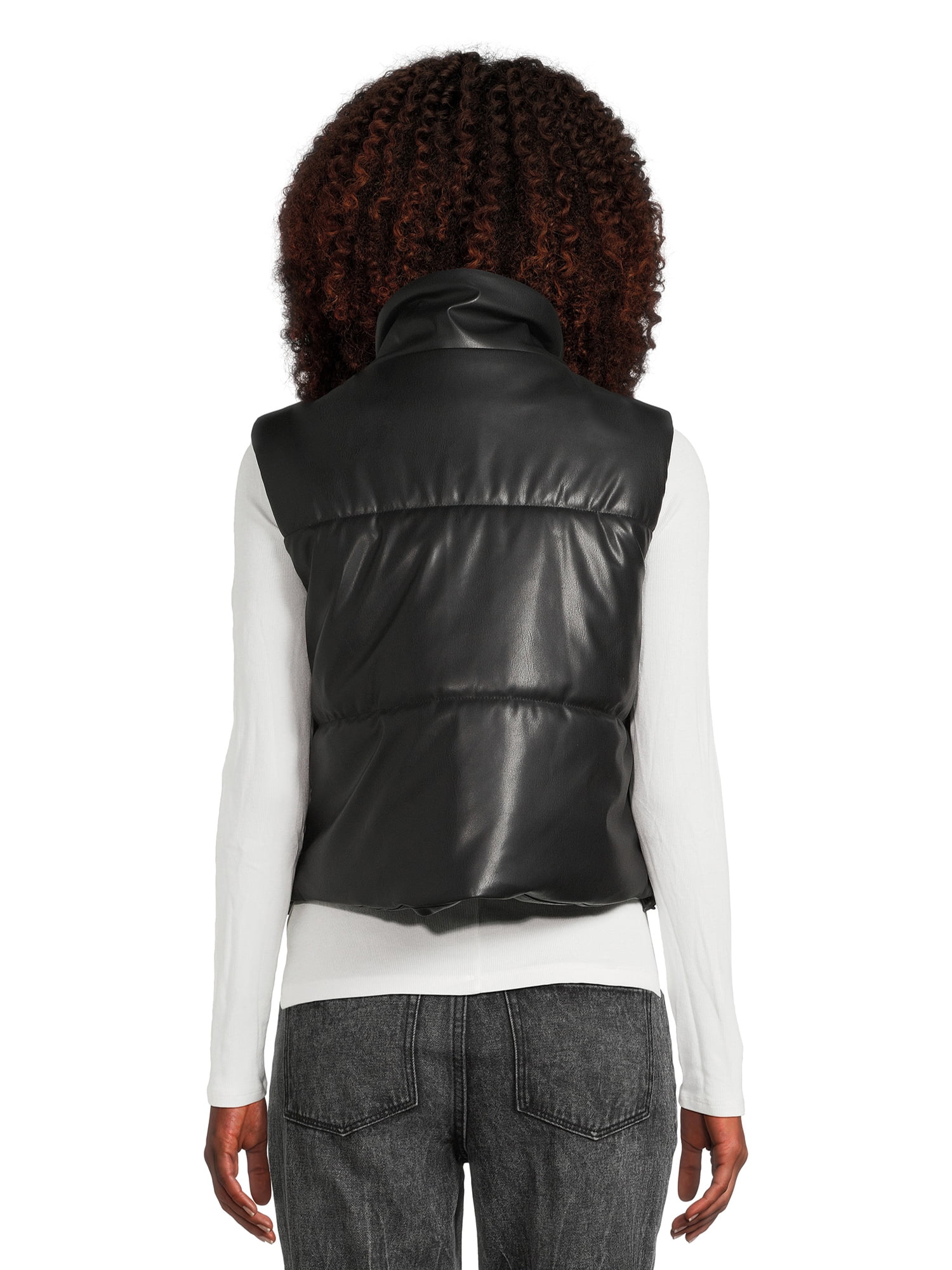 No Boundaries Juniors Standard and Plus Puffer Vest, Sizes XS-4X