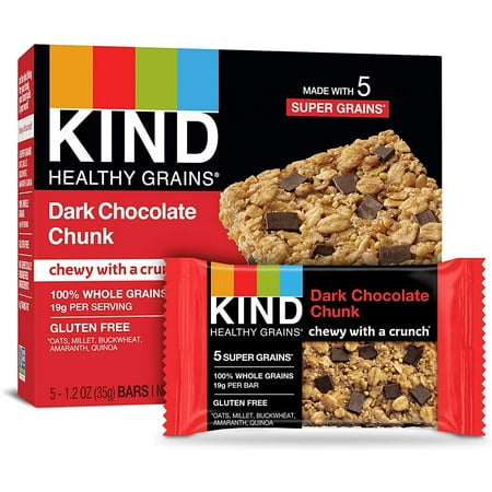 Healthy Grains Bars Double Chocolate Chunk Non Gmo Gluten Free 1.2Oz 5 Count (Pack Of 3)