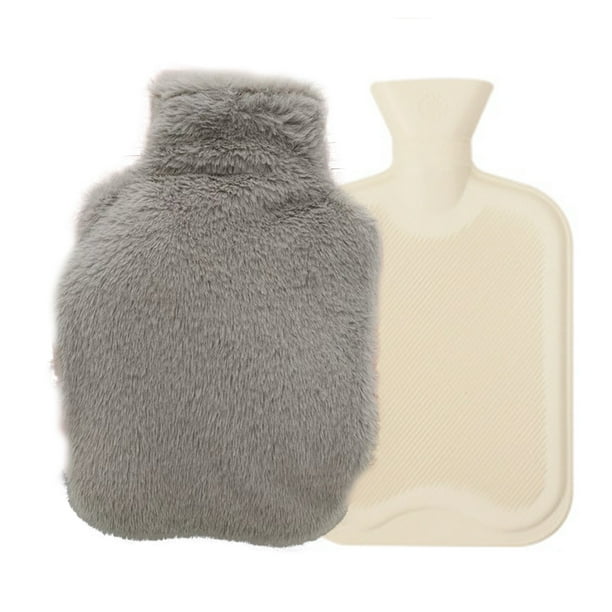 Hot Water Bottle Rubber (2 Liter) Hot Water Bag for Cramps, Pain Relief, Removable ，Bed Warmer