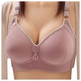 thumbnail image 2 of Bras for Women,Smooth Gathered Seamless Bra with Adjustable Three-Hook Back and Side Support for Comfortable All-Day Wear,Sports Bras for Women,Pink,40, 2 of 4