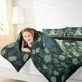 thumbnail image 4 of Manfei Cute Halloween Ghost Full Size Comforter Sets,Rustic Daisy Flower Bedding Comforter Set,Green White Bedding Sets For Teens,Ultra Soft Home Decor Reversible,3pcs, 4 of 8
