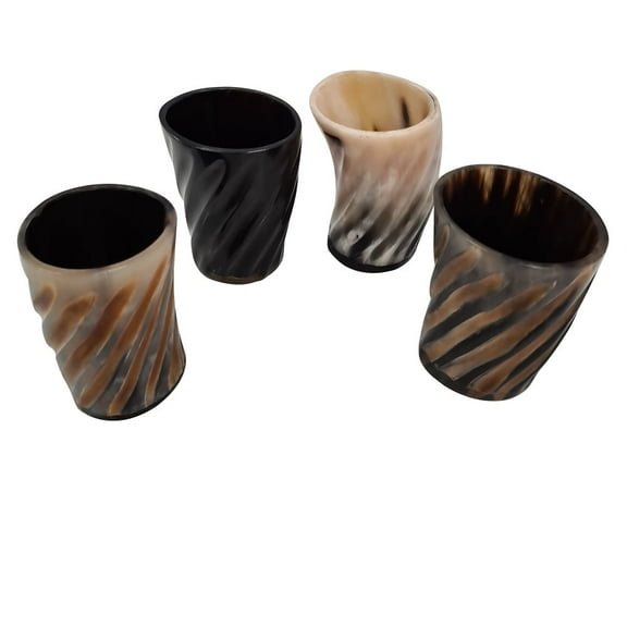 Beer mug cow horn drinking glass Viking Drinking Horn set Glass ale Beer mugs Wine Cup Medieval Inspired Authentic shot cups Set of 4 medieval warrior