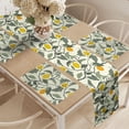 thumbnail image 2 of Ambesonne Summer Table Runner & Placemats, Lemon Tree Branches on Ivory, Placemat 4 pcs + Runner 12"x90", Reseda Green Mustard, 2 of 2